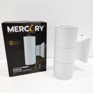 Aplique Gu-10 Doble bombillo, Blanco, Mercury (Cod:0522)