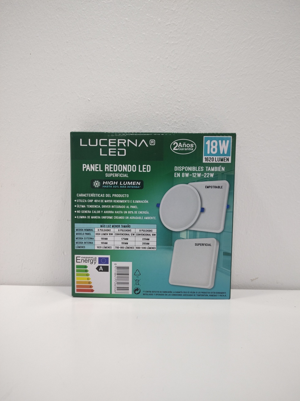 Panel Superficial Redondo 18w 6k 6´´ H.L Lucerna (cod.0689) - Imagen 3