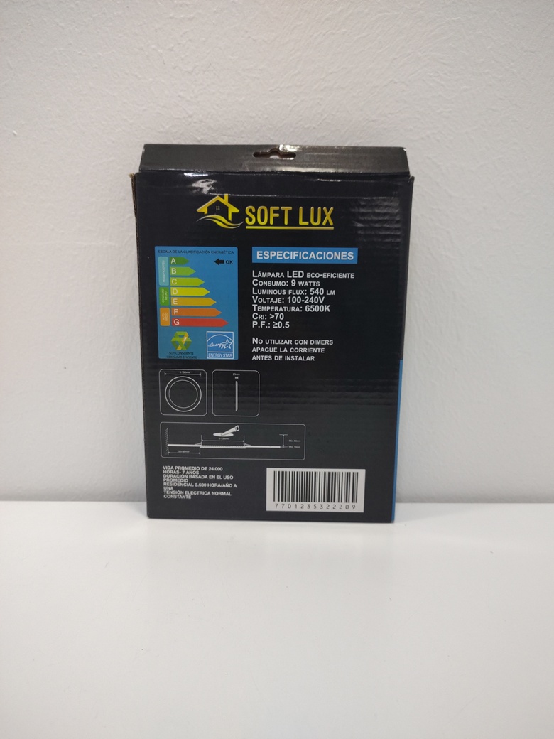 Panel Empotrable Redondo 9w 6k 5´´. Soft Lux (cod. 1142) - Imagen 2