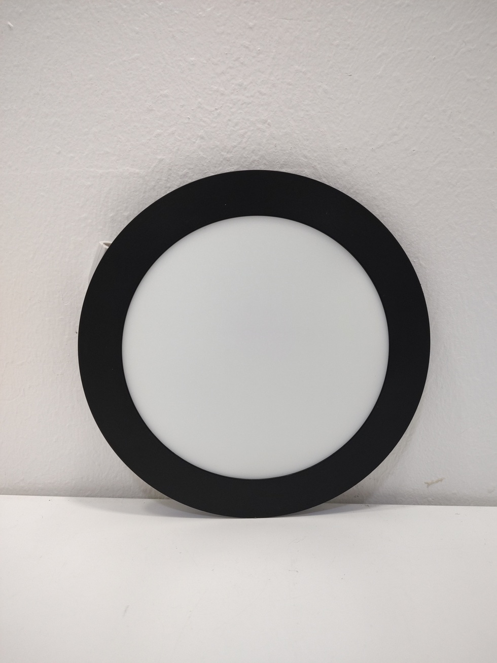 Panel Empotrable Redondo 12W 6K 6´´. Borde Negro, Mercury (cod.0798)