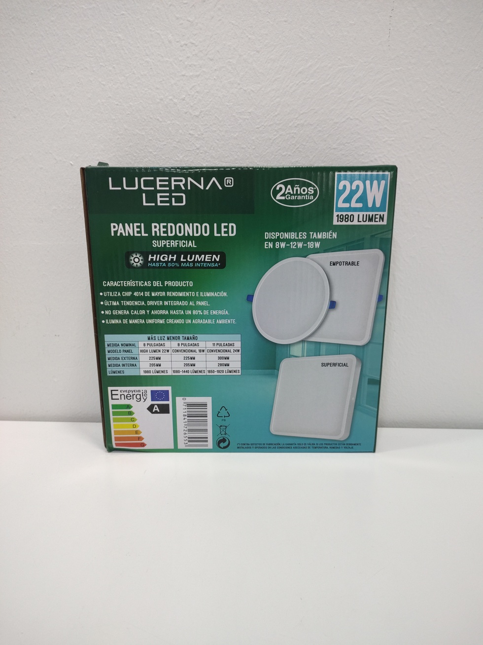 Panel Superficial Redondo 22w 6k 8´´ High Lumen, Lucerna (cod.0938) - Imagen 3