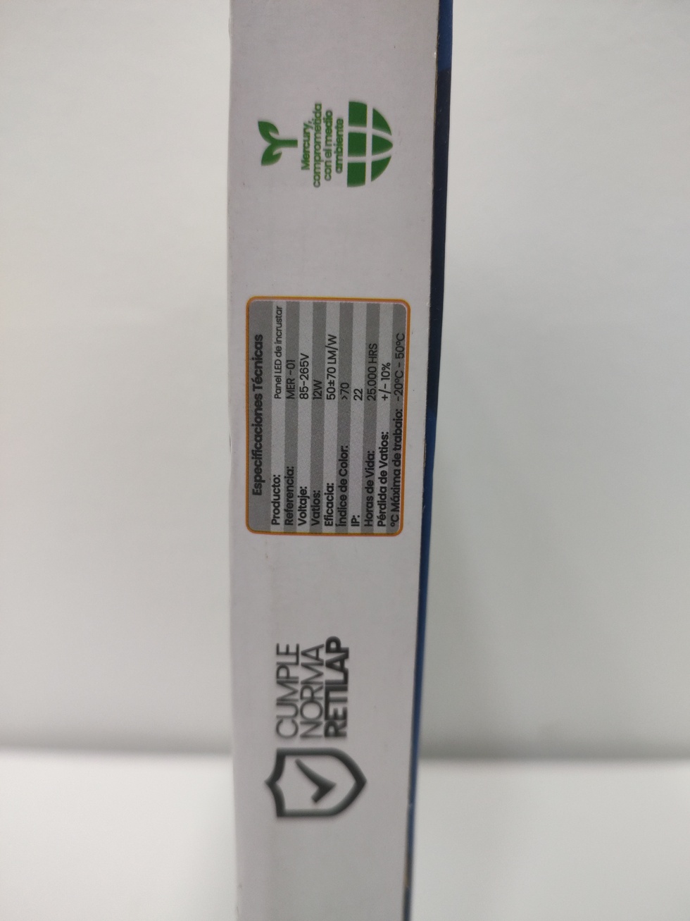Panel Empotrable Redondo 12W 6K 6´´. Borde Satin, Mercury (cod.1068) - Imagen 3