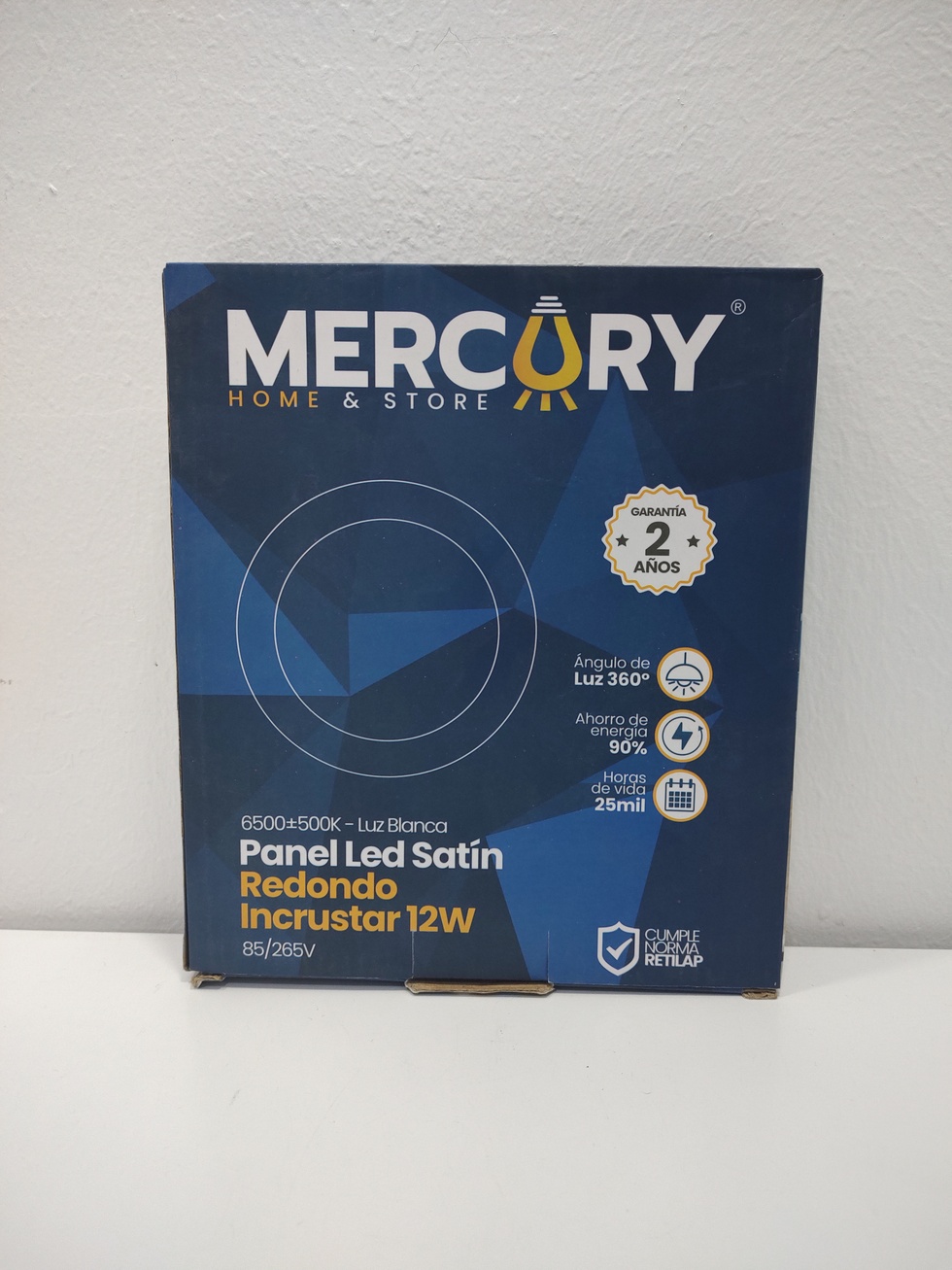 Panel Empotrable Redondo 12W 6K 6´´. Borde Satin, Mercury (cod.1068) - Imagen 2