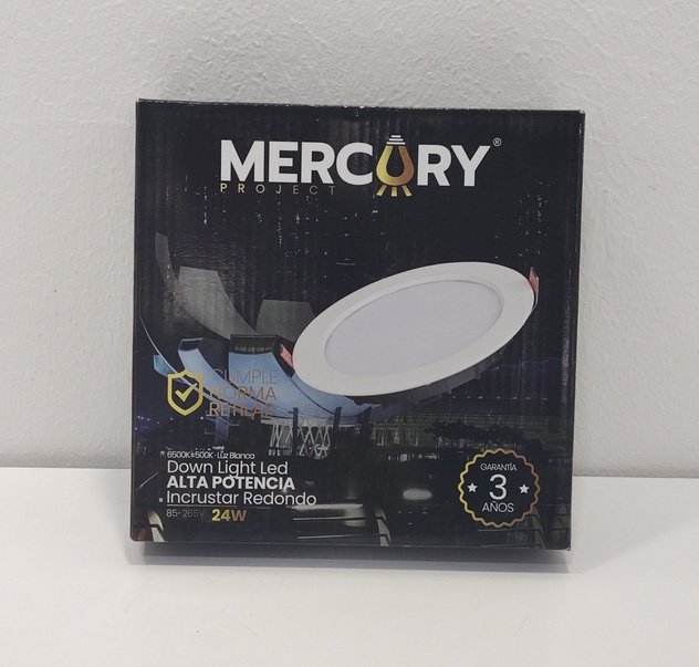 Panel Empotrable Redondo 24w 6k 6´´. Down Light, Mercury (cod.2936) - Imagen 2
